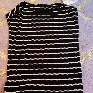 Black and white striped sleeveless